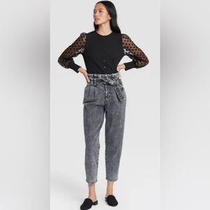Who What Wear Paper Bag High Waist Jeans Size 2